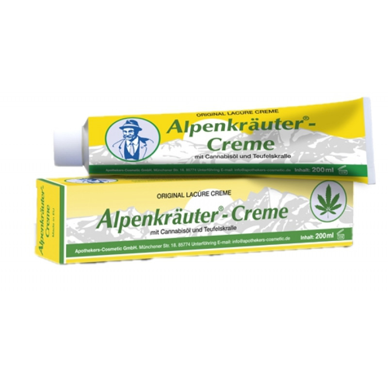 E-shop Alpenkräuter krém s čertovým pazúrom a konopným olejom 200 ml