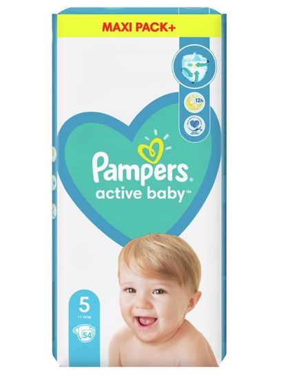 Jednorázové plienky Pampers Active Baby 5 (11-16kg), 54 ks
