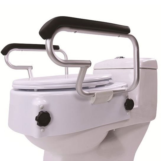 Nastaviteľný nadstavec na WC s opierkami a príklopom 6 - 14 cm Antar