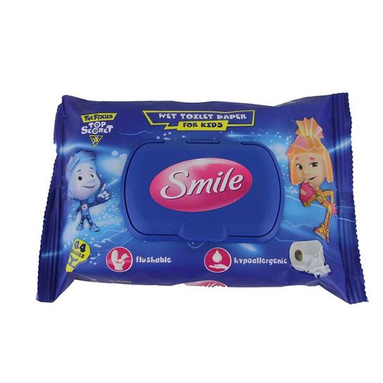 Nevysychajúci vlhčený toaletný papier pre deti Smile