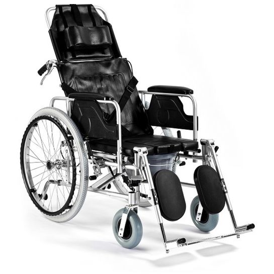 Polohovací invalidný vozík a toaletné kreslo 2 v 1
