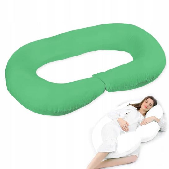 Tehotenský vankúš v tvare C zelený