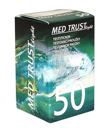 Testovací prúžok Med Trust light 50 ks pre glukometer
